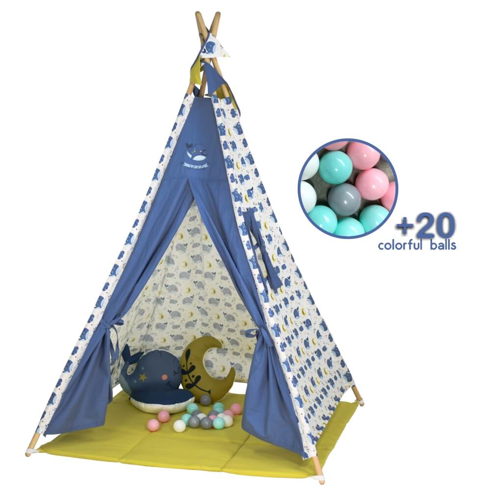 WHALE CHILDREN'S TENT WITH 20 BALLS