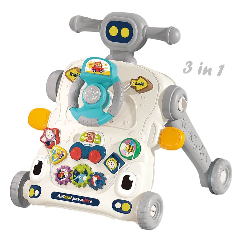 ROBBIE 3 IN 1 ACTIVITY WALKER GRAY