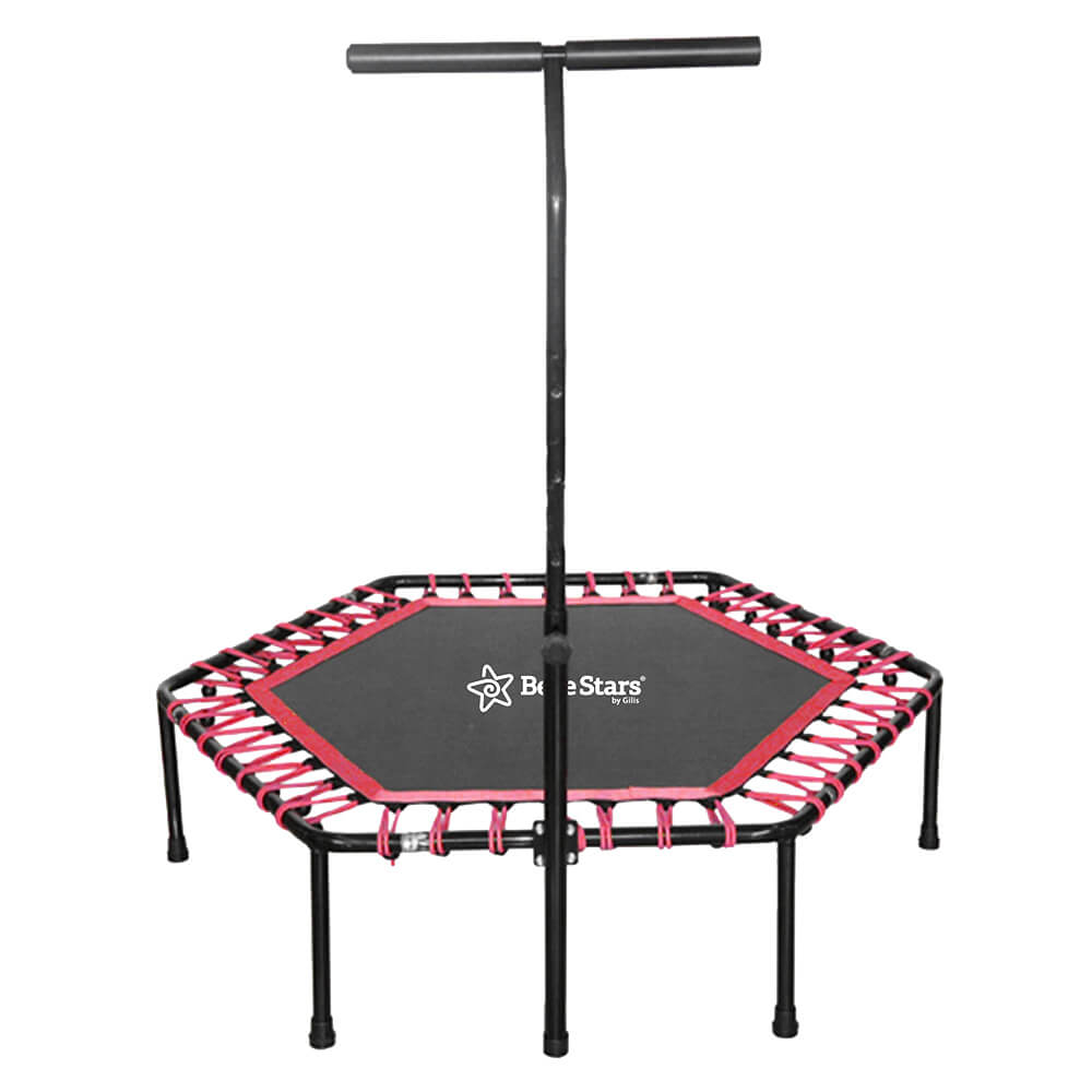 TRAMPOLINE WITH HANDLE D 112cm RED