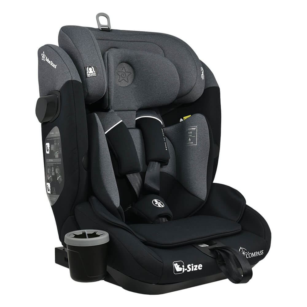 CAR SEAT COMPASS ISOFIX I-SIZE 76-150cm STEEL GRAY